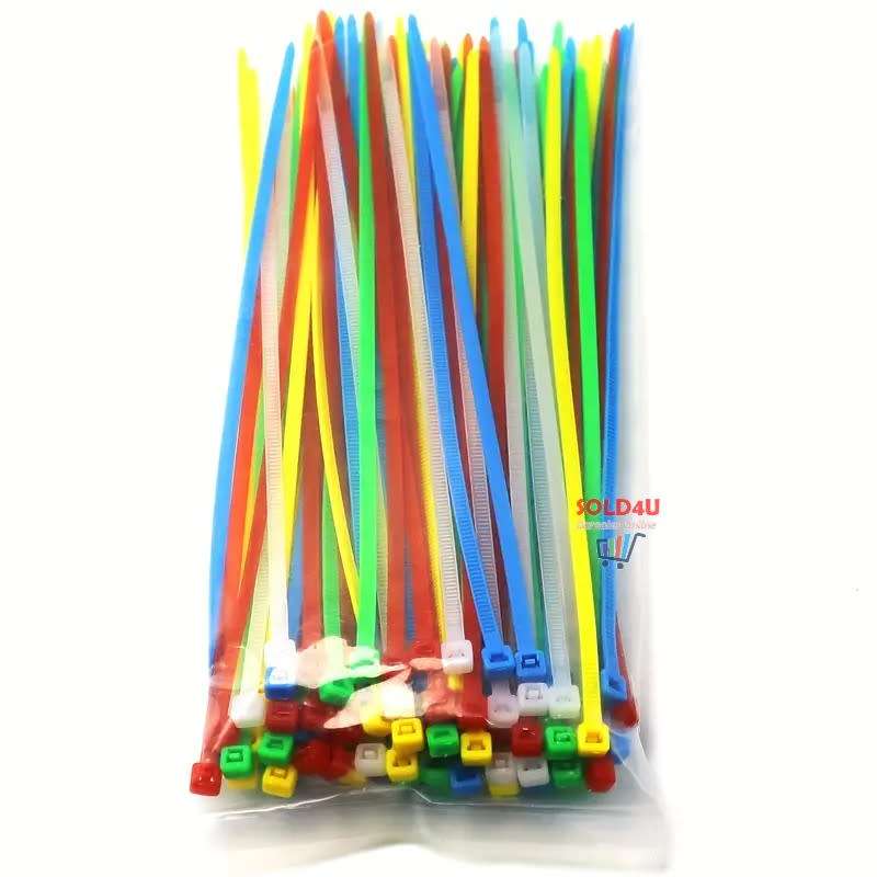 Other Health & Beauty [100 Pack] MultiColour Cable Ties Reusable